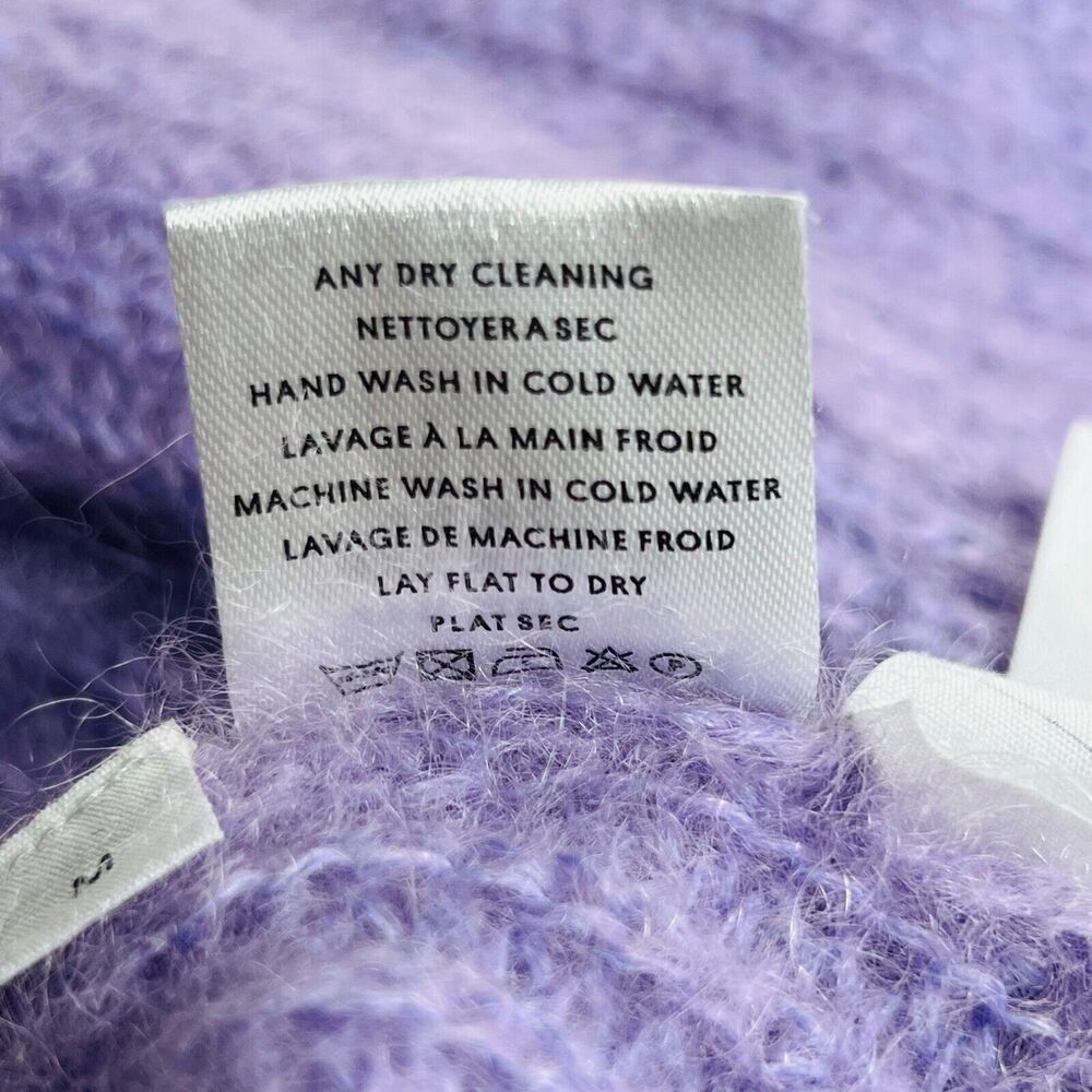 Naadam Mohair‎ Wool Blend Cardigan Sweater Size M Purple - Picture 10 of 10